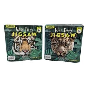 Paladone Wild Thing Jaguar and Tiger Face Jigsaw 2 100 Piece Puzzles